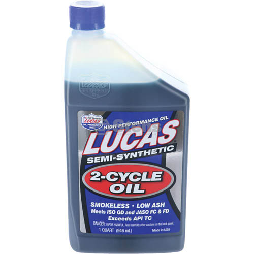 Lucas Oil 2-Cycle Oil Semi-Synthetic, Six 32 oz. Bottles View 2