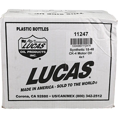 Lucas Cj-4 Truck Synthetic Oil 10W-40, 4 x 1 Gal.Bottles, 10299 View 5