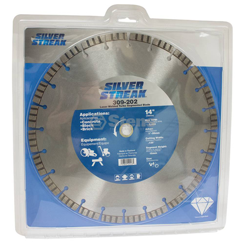 Silver Streak 14" Laser Welded Turbo Segmented Blade View 2