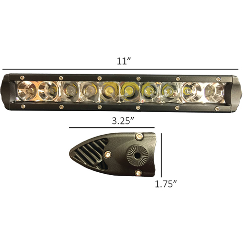 Stens TL10SRC Tiger Lights 10" Single Row LED Light Bar View 3