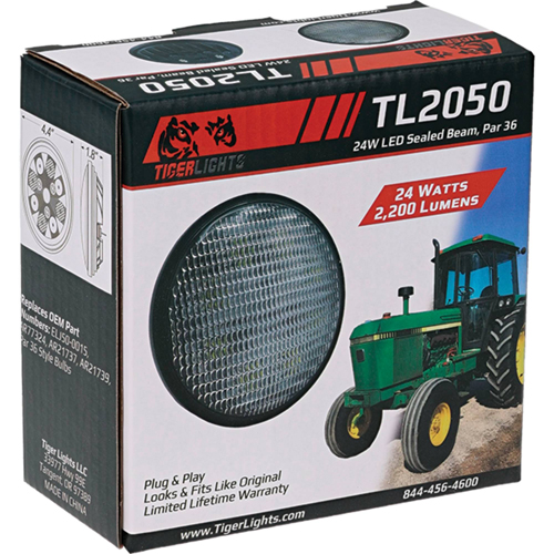 Tiger Lights OEM LED Sealed Round Light , w/ OEM Style Lens for 24W LED Sealed Round Light , w/ OEM Style Lens View 6