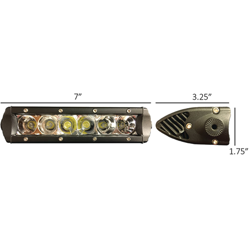 Stens TL6SRC Tiger Lights 6" Single Row LED Light Bar View 3