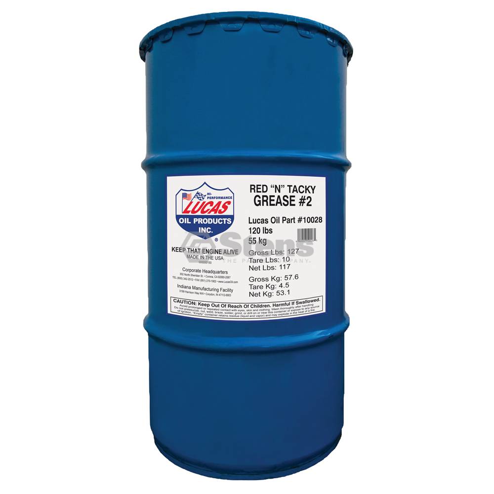 Lucas Oil Red "N" Tacky Grease for 120 lb. keg / 051-640