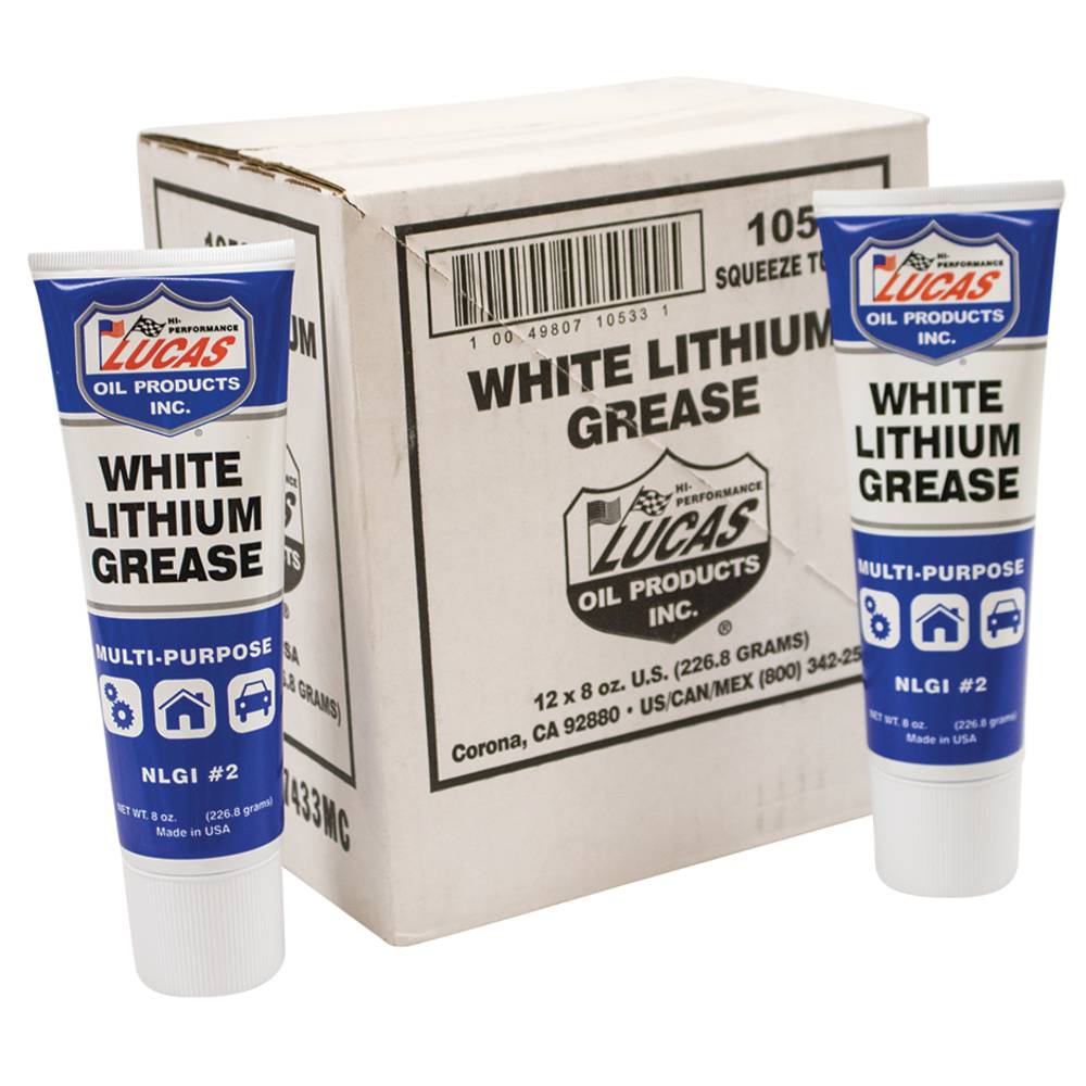 Lucas Oil White Lithium Grease for Twelve 8 oz. tubes / 051-747
