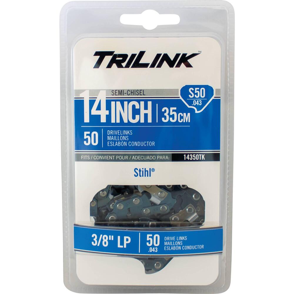 TriLink Chainsaw Chain 50 DL 3/8" LP, .043", Semi-Chisel / 14350TK
