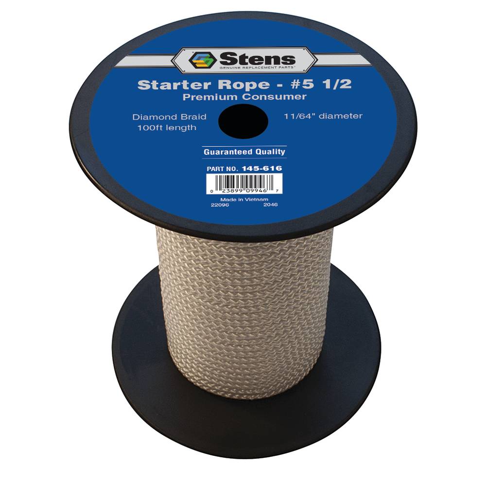 Stens 100' Diamond Braid Starter Rope #5-1/2 Diamond / 145-616