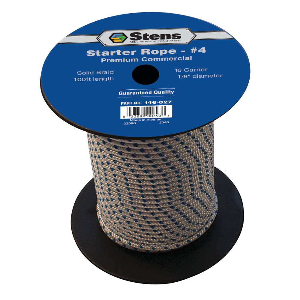Stens 100' Solid Braid Starter Rope #4 Solid Braid / 146-027