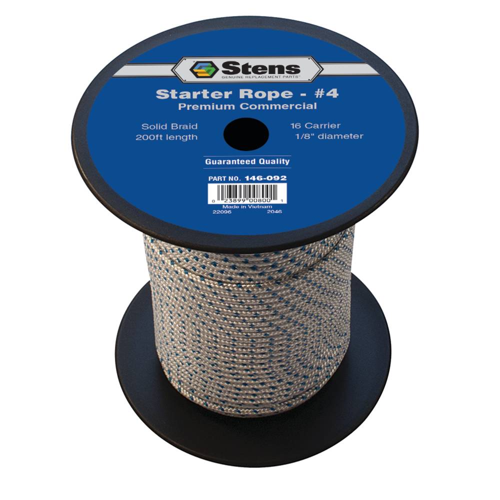 Stens 200' Solid Braid Starter Rope #4 Solid Braid / 146-092