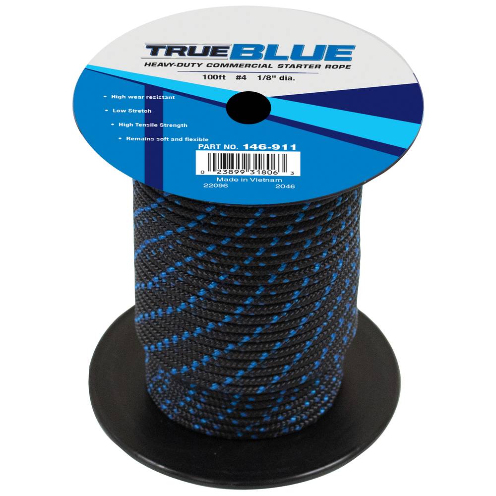 TrueBlue 100' Starter Rope #4 Solid Braid / 146-911