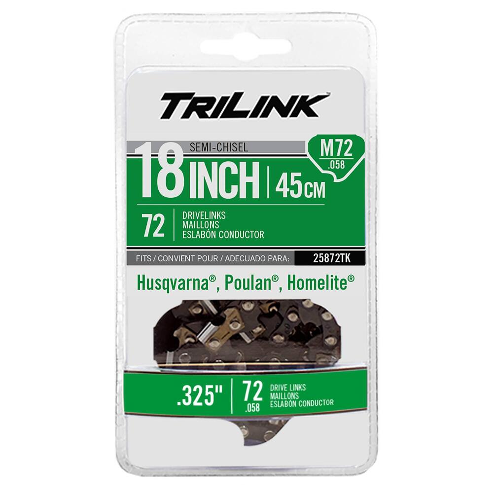 TriLink Chainsaw Chain 72 DL .325", .058", Semi-Chisel / 25872TK