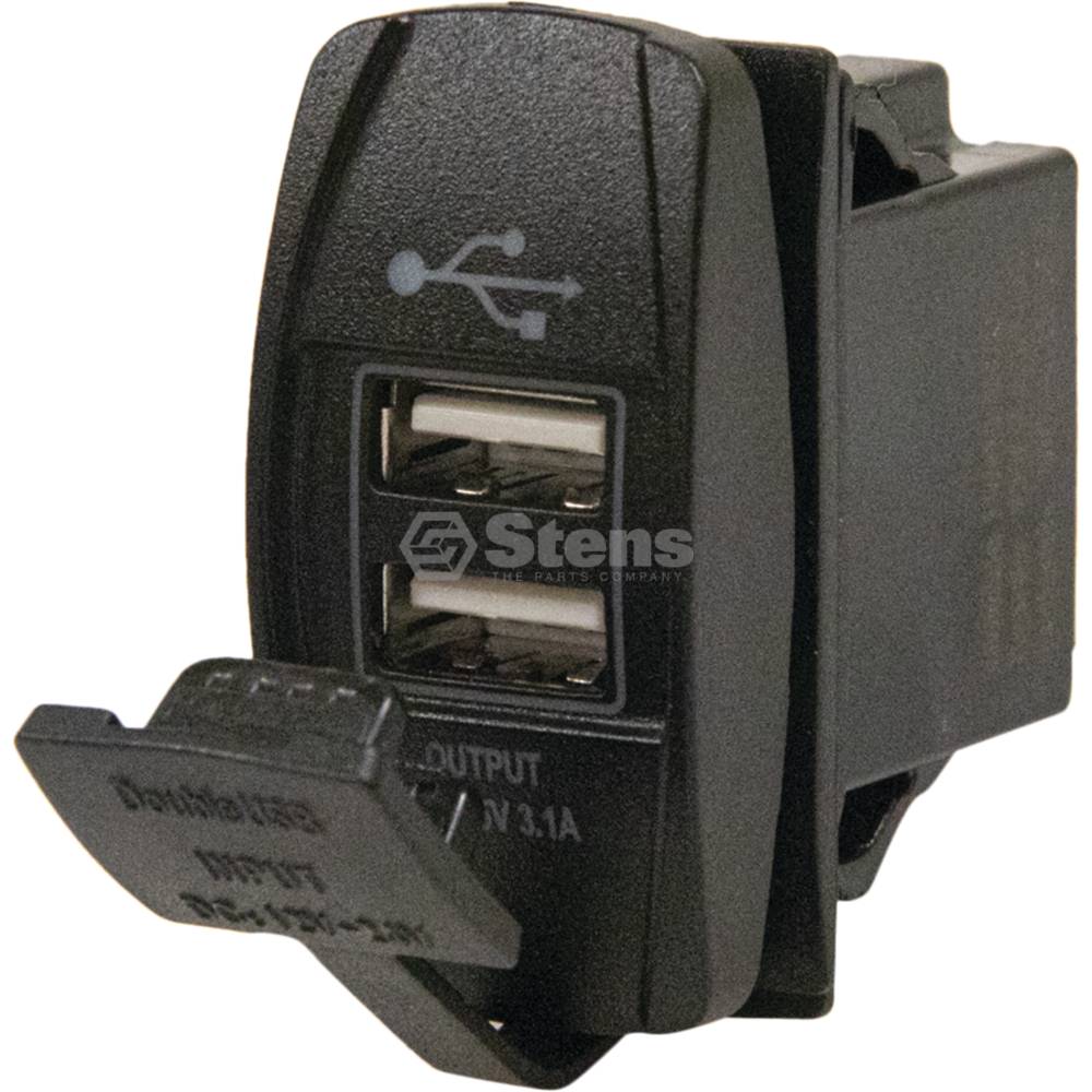 Stens Waterproof Dual USB Port 12V/24V Waterproof Dual USB Port / 3000-0703