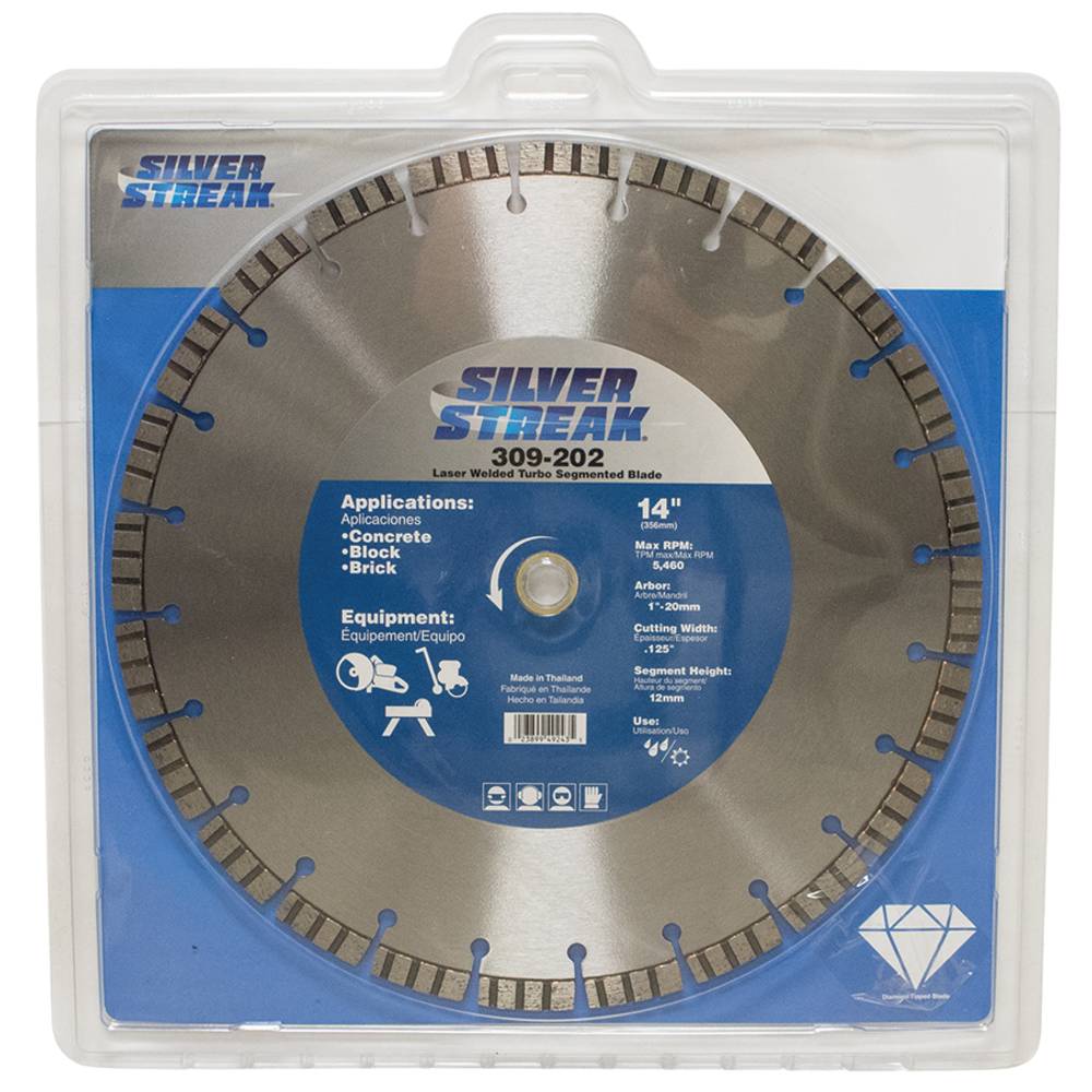 Silver Streak 14" Laser Welded Turbo Segmented Blade / 309-202