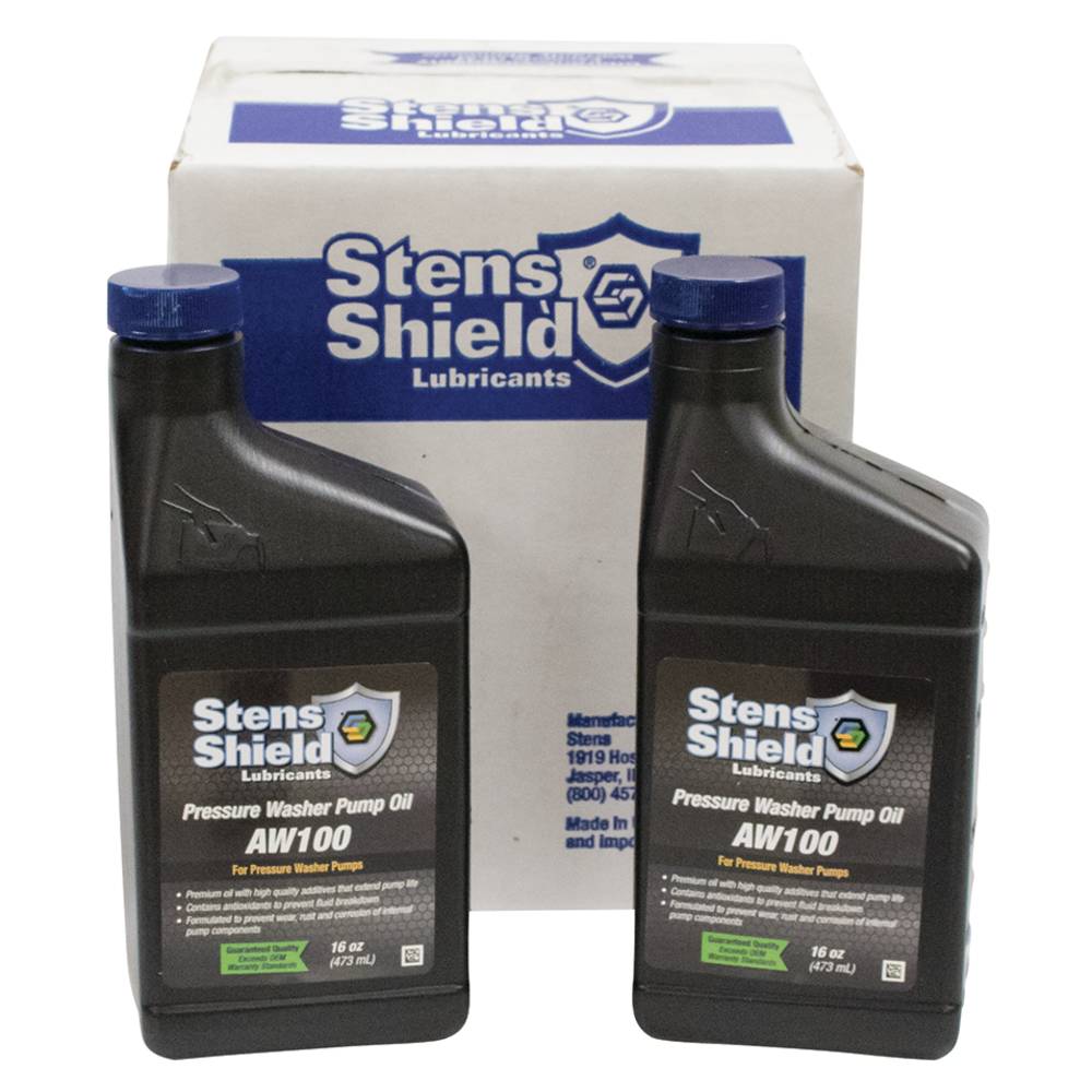 Stens Shield Pressure Washer Pump Oil AW100, 30 weight, Six 16 oz. bottles / 758-030