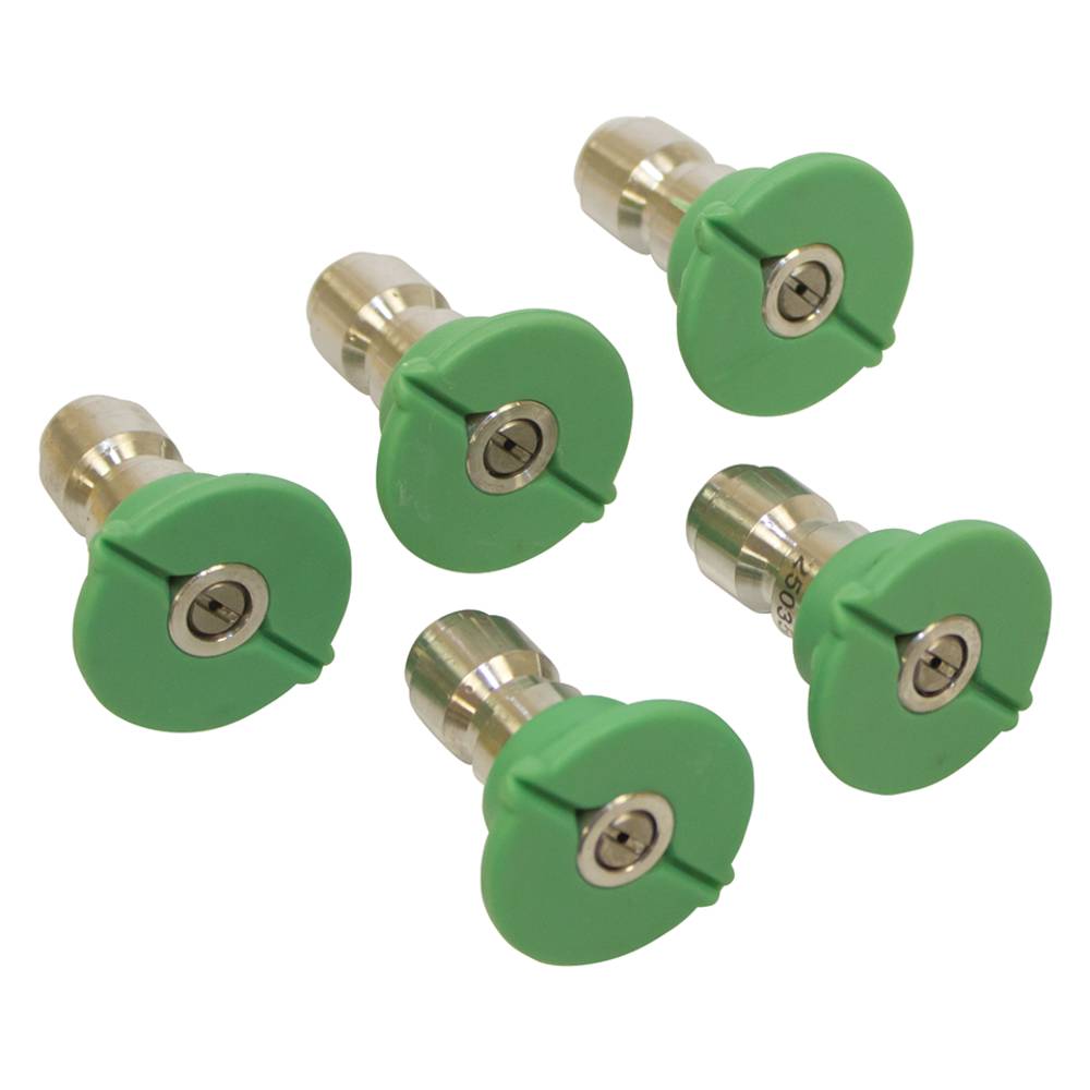 Pressure Washer Nozzle Shop Pack 25 Degree, Size 5.0, Green / 758-964
