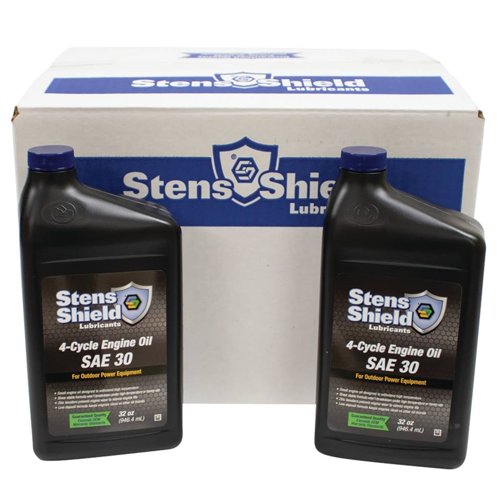 Stens Shield 4-Cycle Engine Oil SAE 30, Twelve 32 oz. bottles / 770-031