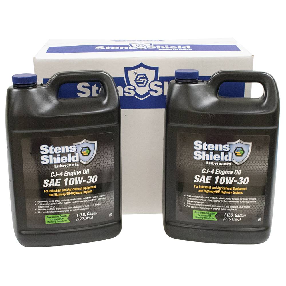 Stens Shield CJ-4 Engine Oil SAE 10W-30, Four 1 gallon bottles / 770-724