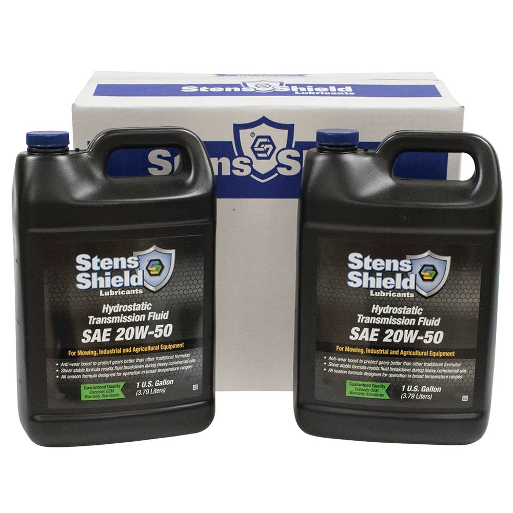 Stens Shield Hydrostatic Transmission Fluid SAE 20W-50, Four 1 gallon bottles / 770-738