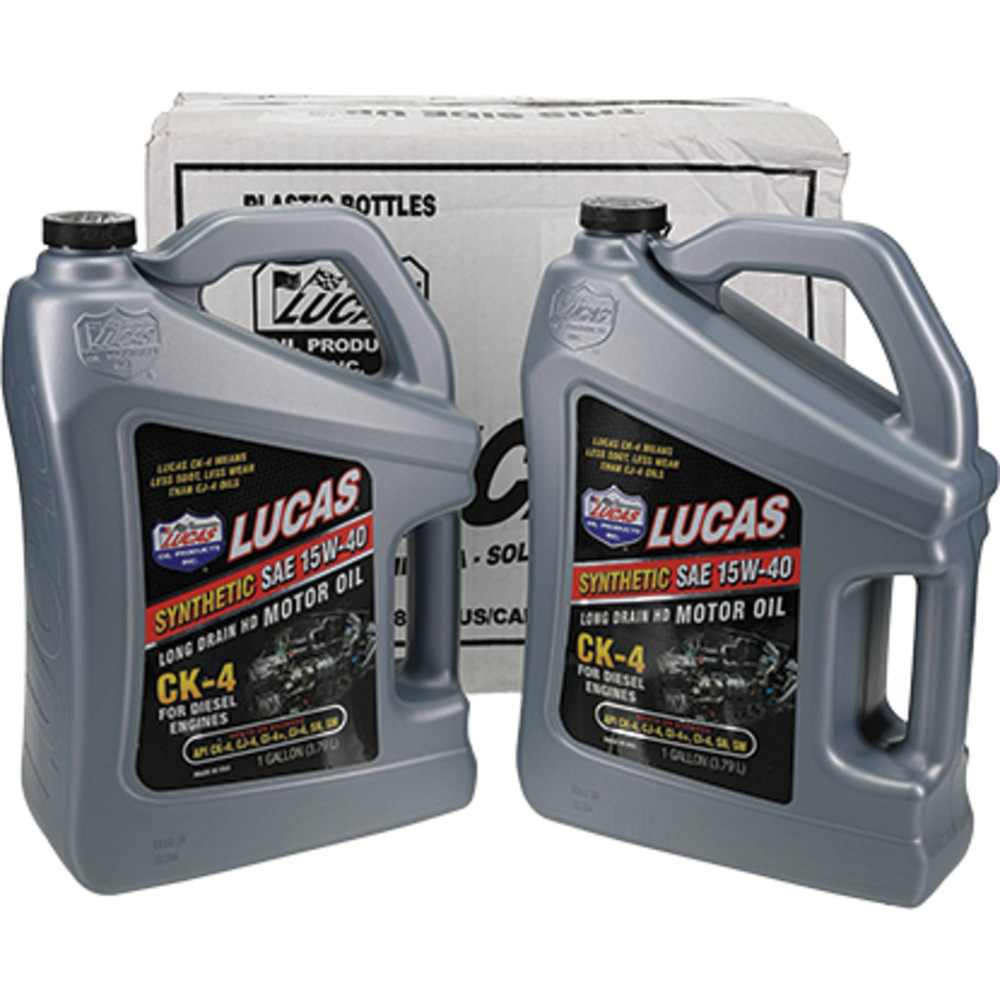 Lucas Oil CJ-4 Truck Oil Synthetic 15W-40, Four 1 gallon bottles / 051-633
