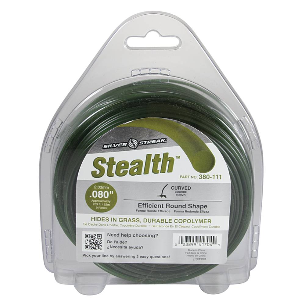 Silver Streak Stealth Trimmer Line .080 1/2 lb. Donut / 380-111