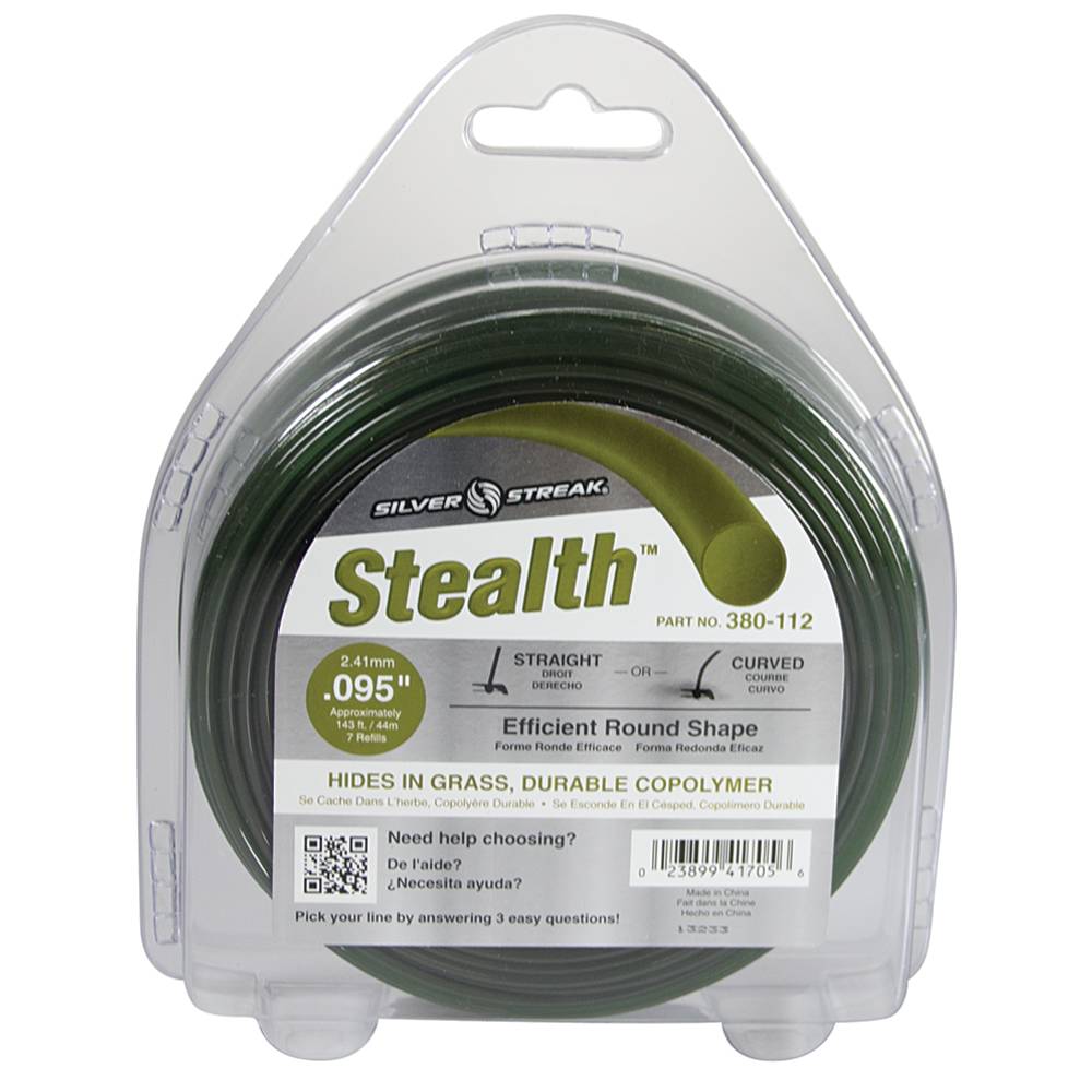 Silver Streak Stealth Trimmer Line .095 1/2 lb. Donut / 380-112