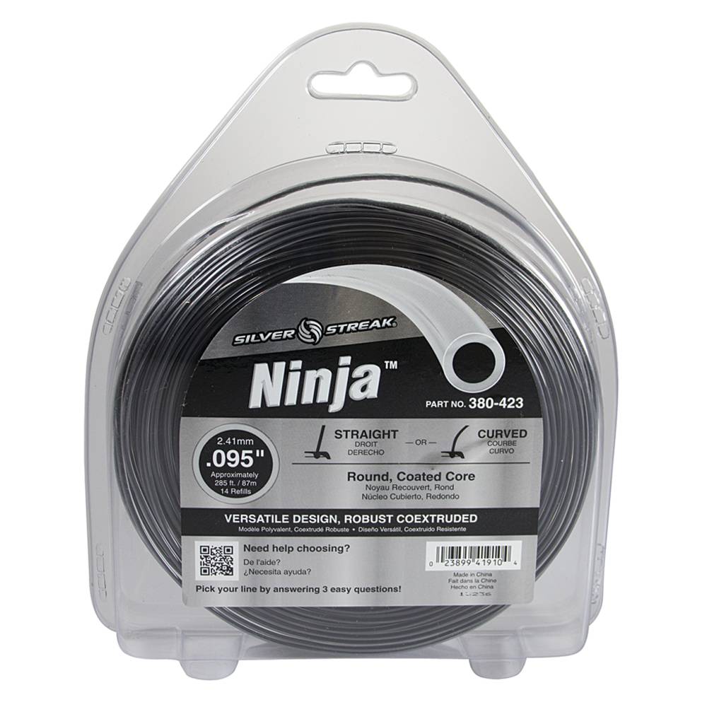 Silver Streak Ninja Trimmer Line .095 1 lb. Donut / 380-423