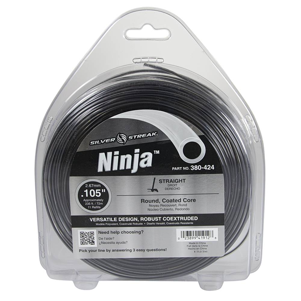 Silver Streak Ninja Trimmer Line .105 1 lb. Donut / 380-424