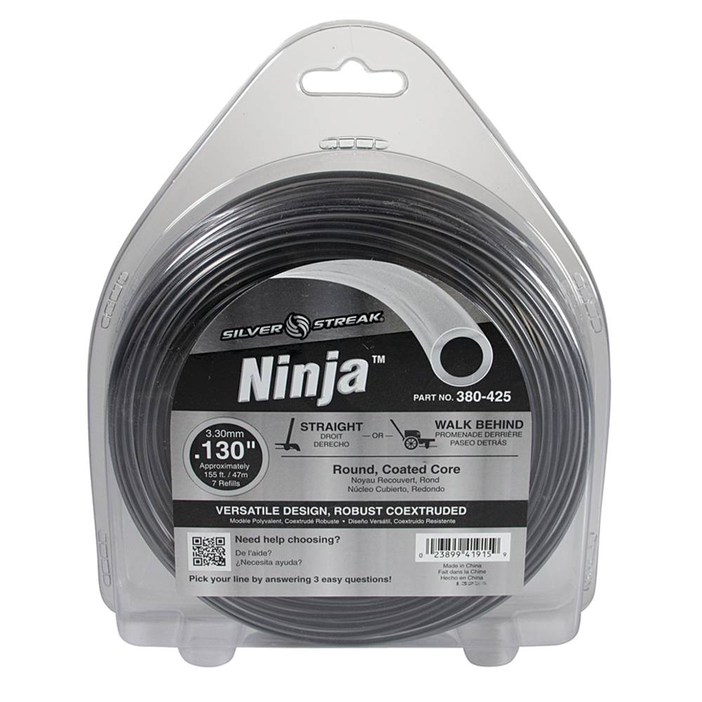 Silver Streak Ninja Trimmer Line .130 1 lb. Donut / 380-425