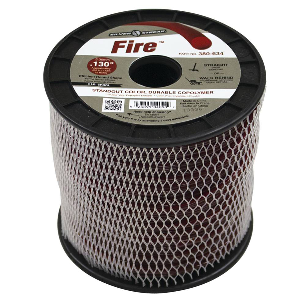 Silver Streak Fire Trimmer Line .130 3 lb. Spool / 380-634