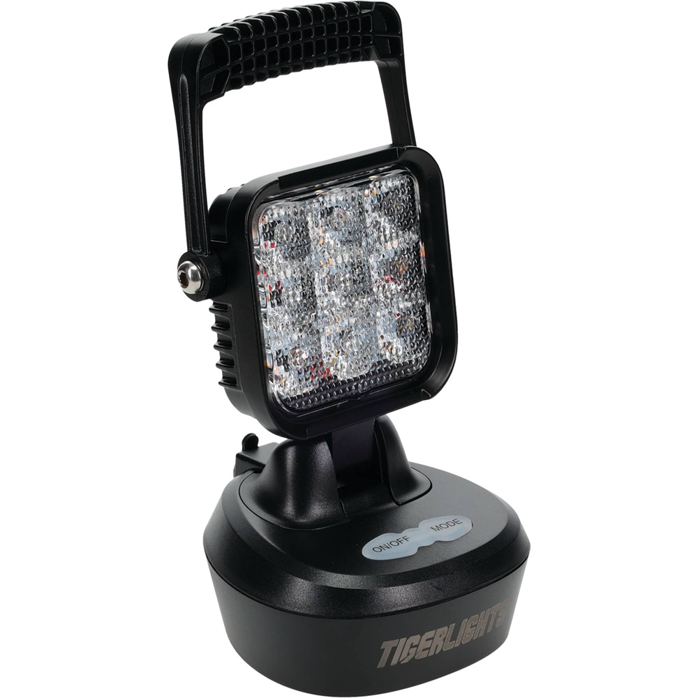 Tiger Lights Rechargeable LED Magnetic Work Light & Flashing Amber / TL2460