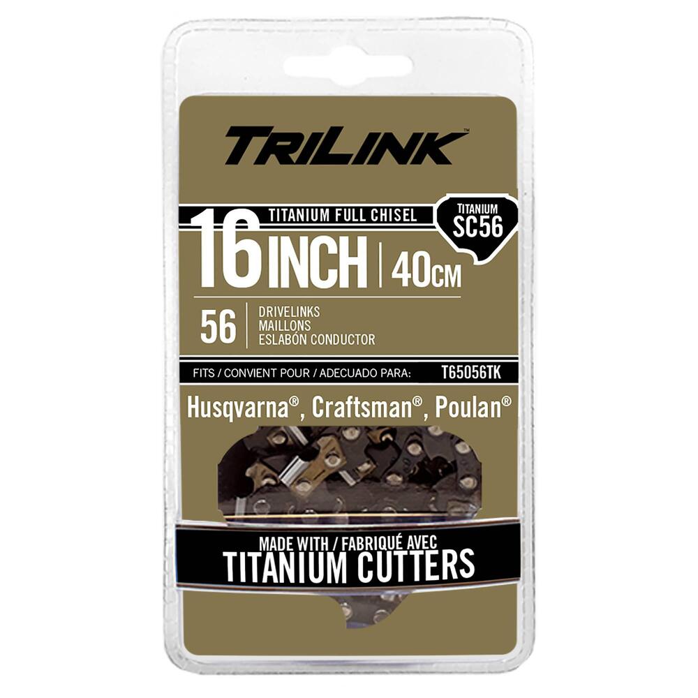 TriLink Titanium Chainsaw Chain 56 DL 3/8" LP, .050", Chisel / T65056TK