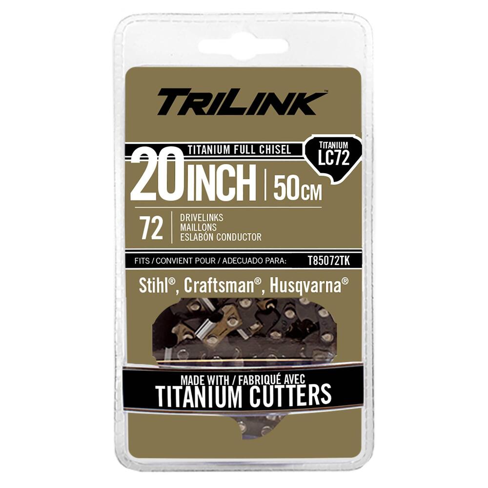 TriLink Titanium Chainsaw Chain 72 DL 3/8", .050", Chisel / T85072TK