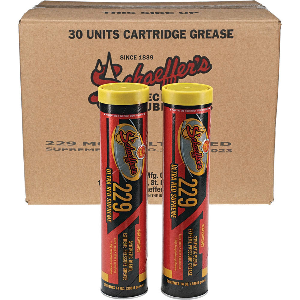 Schaeffer's Specialized Lubricants 229 Ultra Red Supreme Grease Thirty 14 oz. tubes / 051-229-30