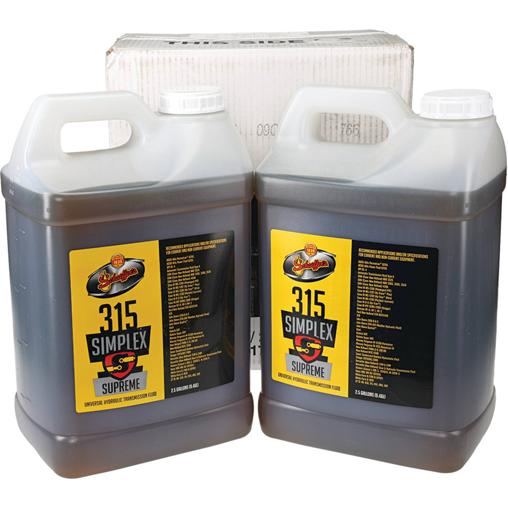 Schaeffer's Specialized Lubricants 315 Simplex Supreme Tractor Hydraulic Fluid Two 2.5 gallon bottles / 051-315-2