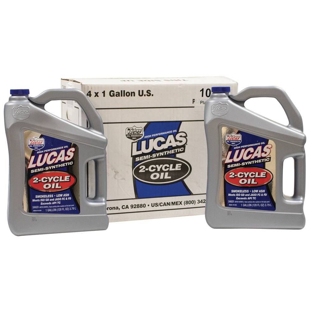 Lucas Oil Semi-Synthetic 2-Cycle Oil Four 1 gallon bottles / 051-537