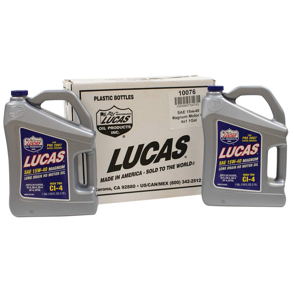 Lucas Oil Magnum High TBN Motor Oil SAE 15W-40, Four 1 Gallon Bottles / 051-603
