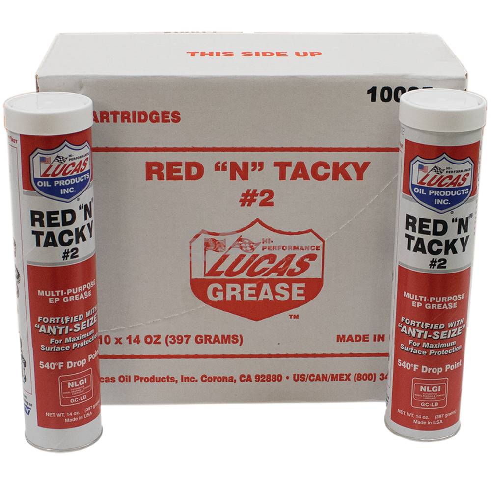 Lucas Oil Red "N" Tacky Grease for Ten 14 oz. tubes / 051-611