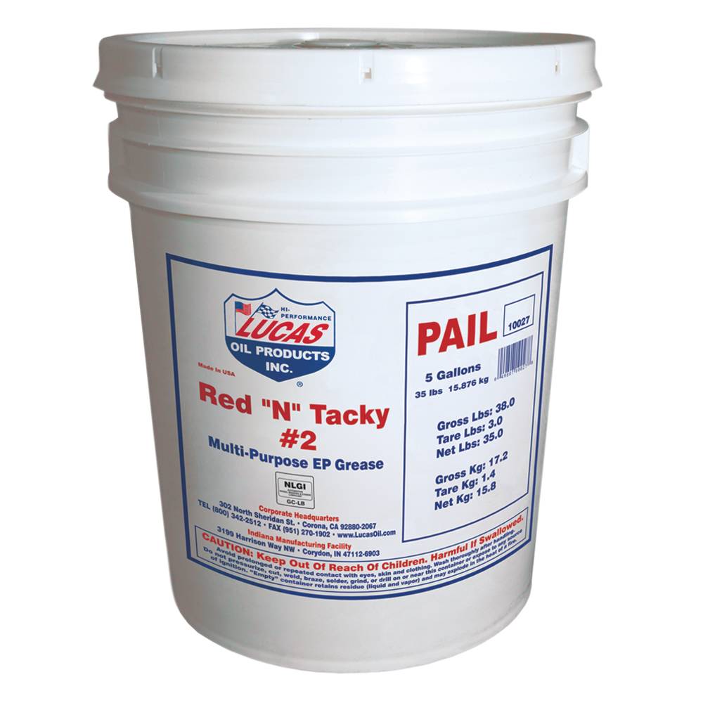 Lucas Oil Red "N" Tacky Grease for 5 gallon pail / 051-639