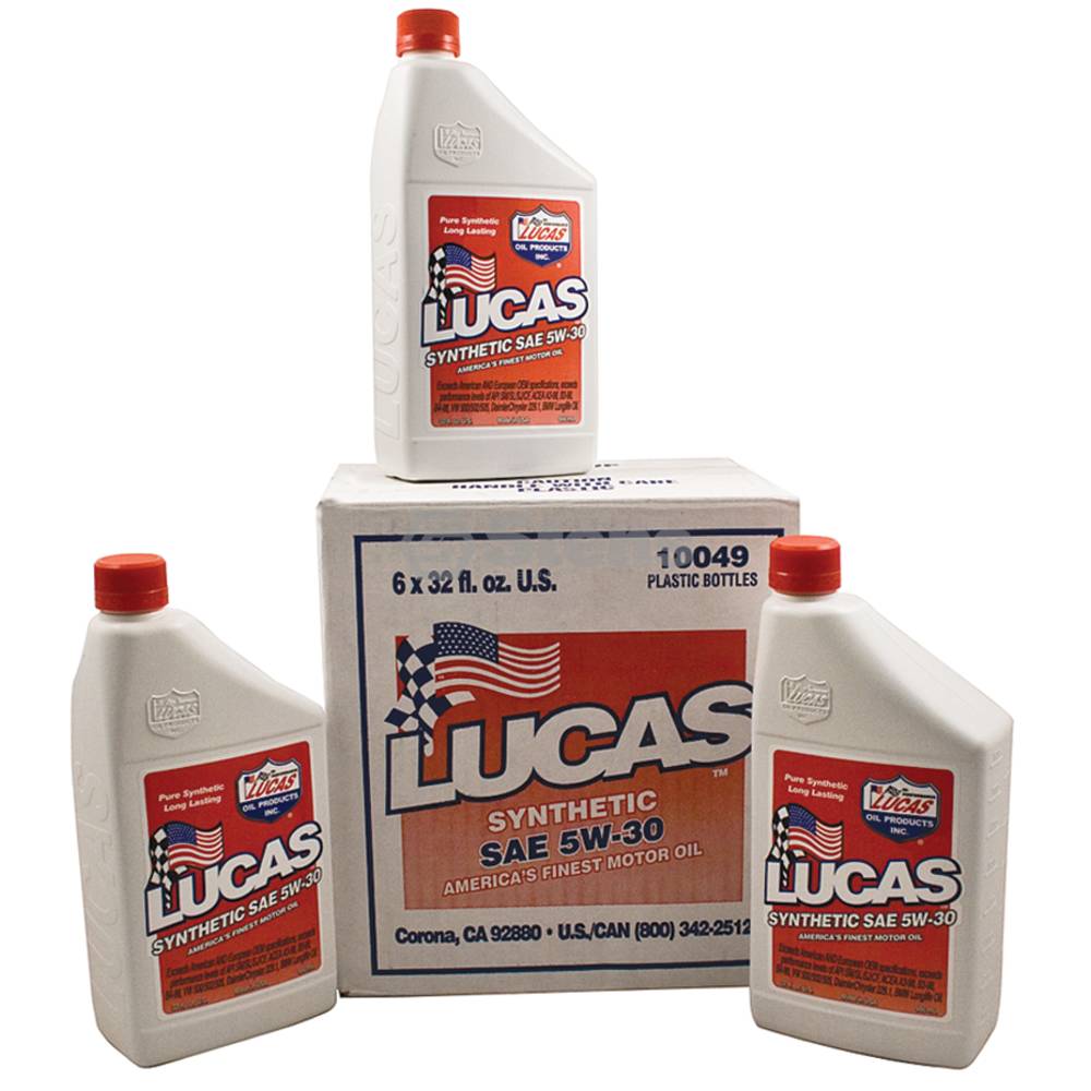 Lucas Oil Synthetic Motor Oil SAE 5W-30, Six 32 oz. bottles / 051-663