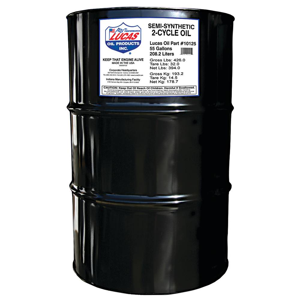 Lucas Oil 2-Cycle Oil Semi-Synthetic, 55 gallon drum / 051-666