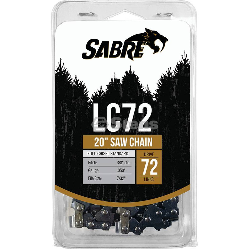 Sabre Chain Loop Clamshell 72 DL for 3/8", .050, Chisel Standard / 092-3726C