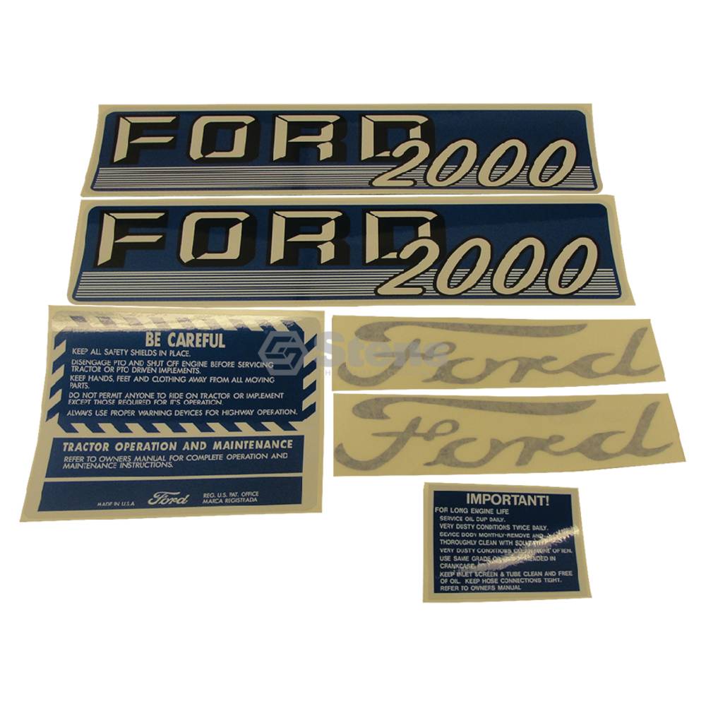 Stens Decal Set For Ford/New Holland DKFD2000G6264 / 1115-1537
