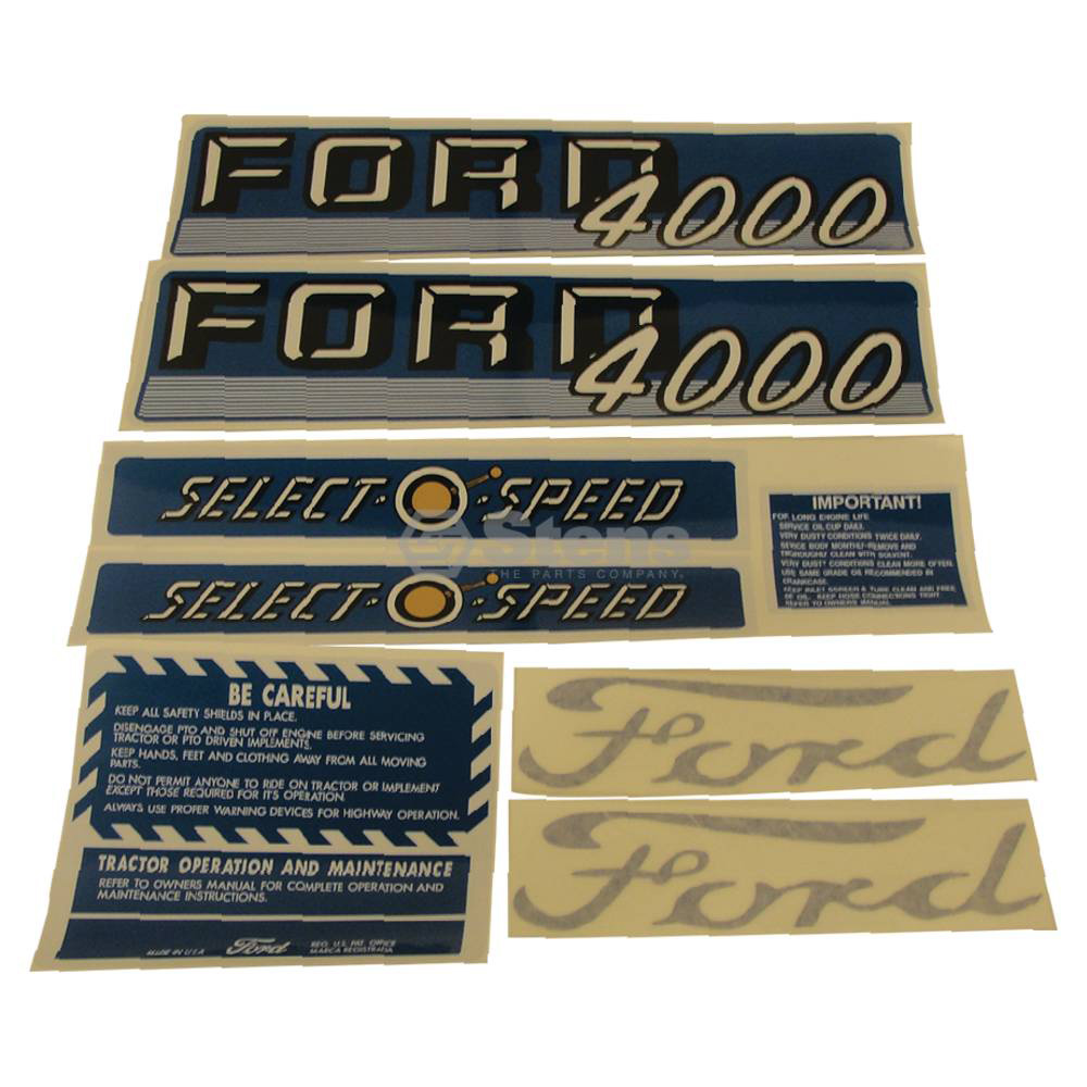 Stens Decal Set For Ford/New Holland DKFD4000G6264SOS / 1115-1550