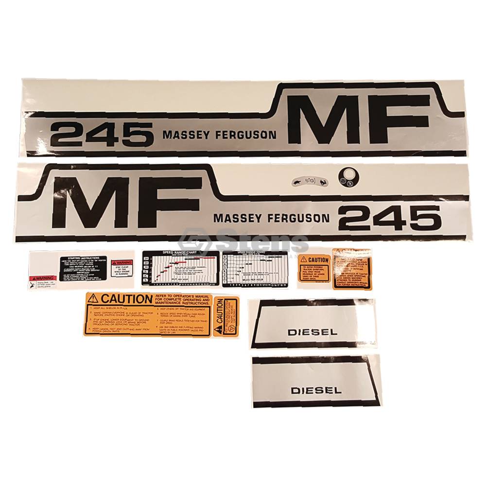 Stens Decal Set For Massey Ferguson DKMF245D / 1215-1026