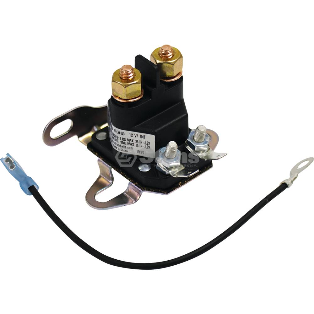 Stens Starter Solenoid Universal Double Terminal with Ground Wire / 435-437