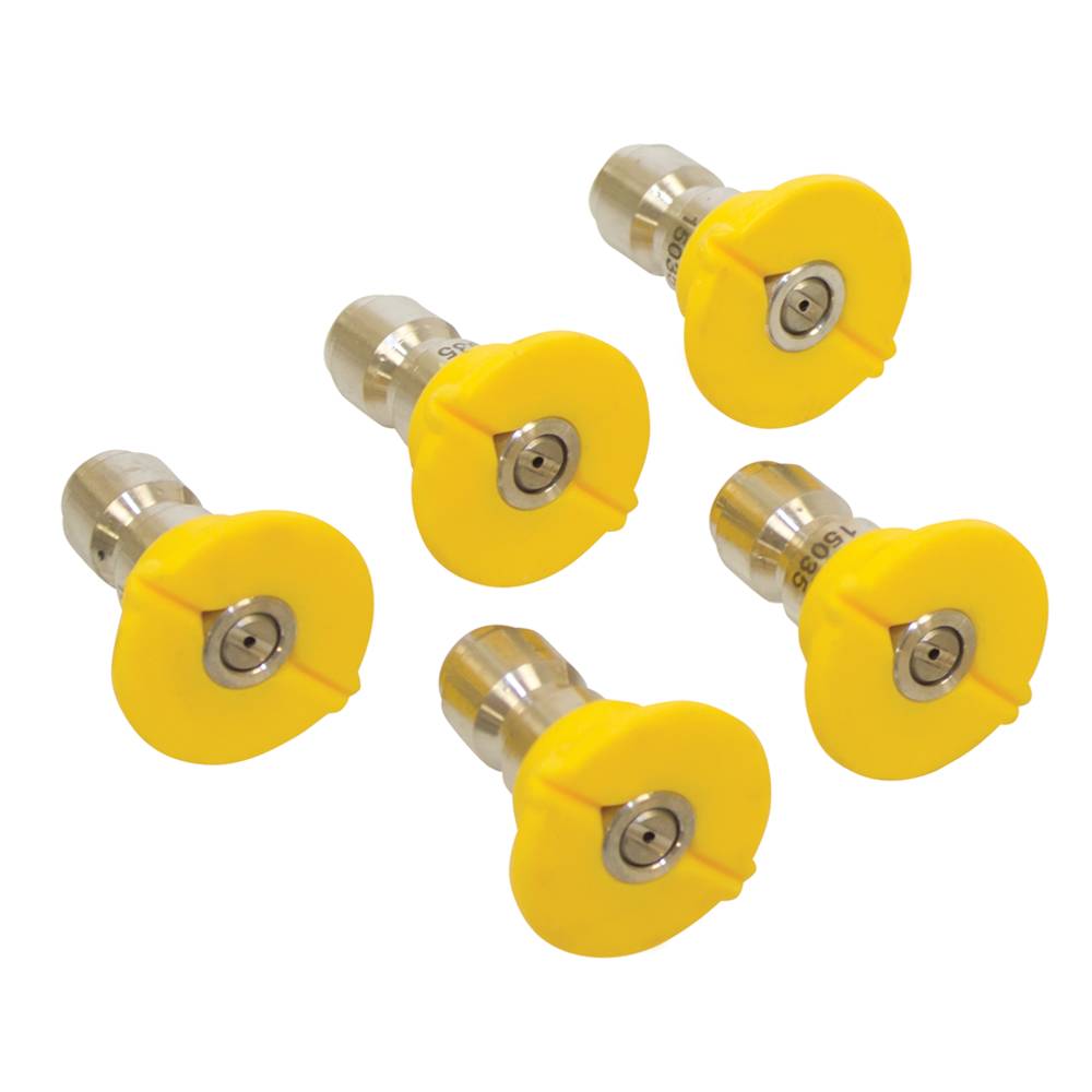 Pressure Washer Nozzle Shop Pack 15 Degree, Size 5.0, Yellow / 758-940