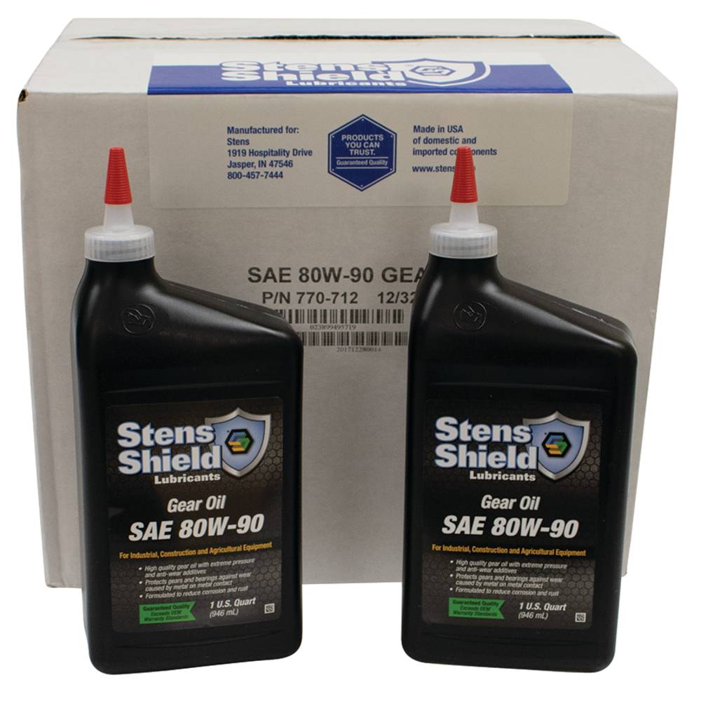 Stens Shield Gear Oil SAE 80W-90, Twelve 32 oz. bottles / 770-712