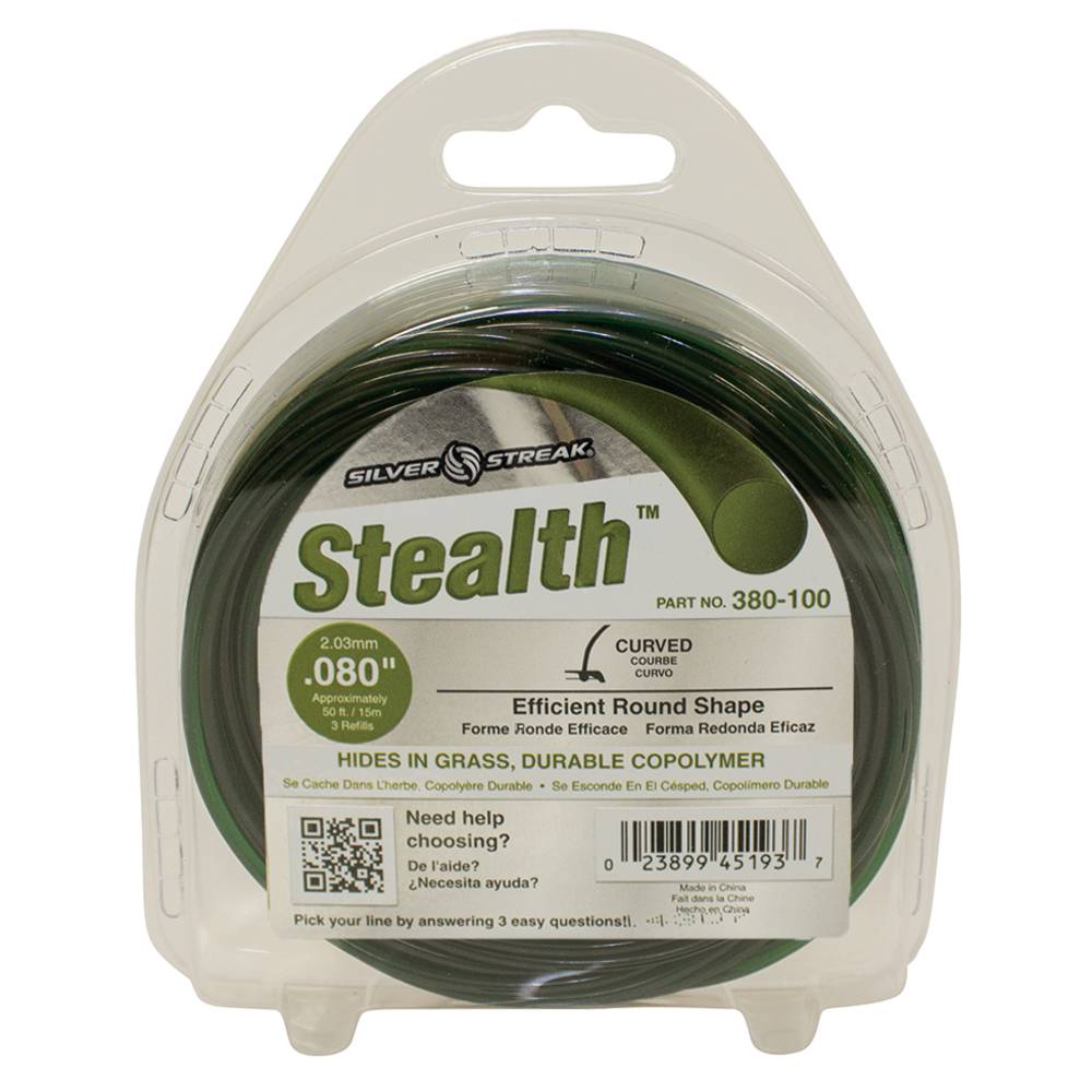 Silver Streak Stealth Trimmer Line .080 50' Clam Shell / 380-100