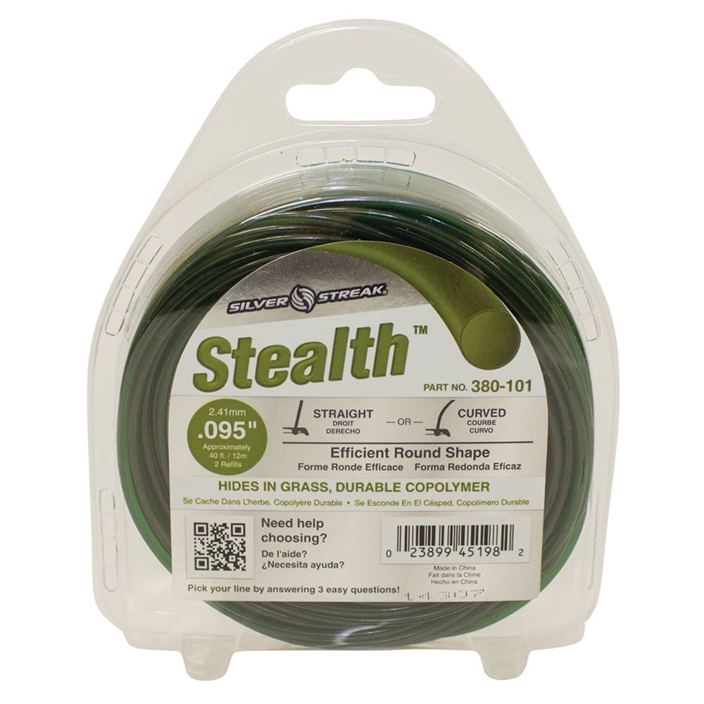Silver Streak Stealth Trimmer Line .095 40' Clam Shell / 380-101