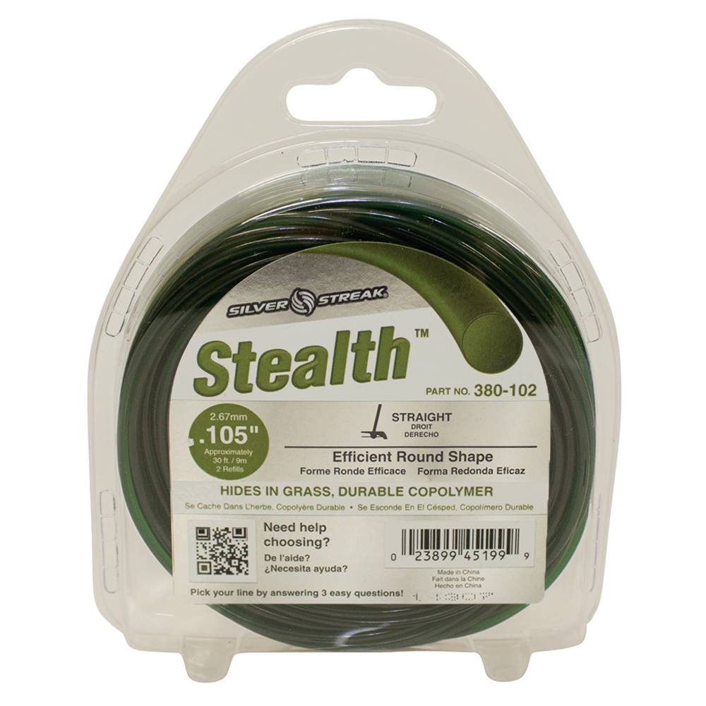 Silver Streak Stealth Trimmer Line .105 30' Clam Shell / 380-102