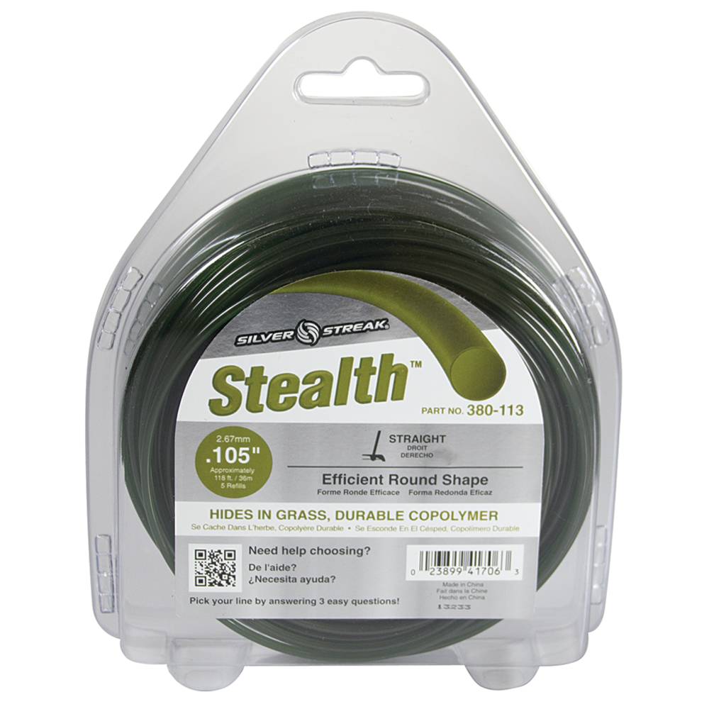 Silver Streak Stealth Trimmer Line .105 1/2 lb. Donut / 380-113